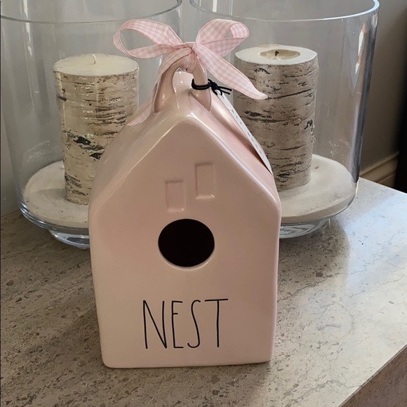 LAST ONE:  Rae Dunn “Nest” ceramic birdhouse. - Picture 4 of 8